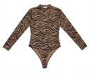 Zebra Print Mesh Bodysuit