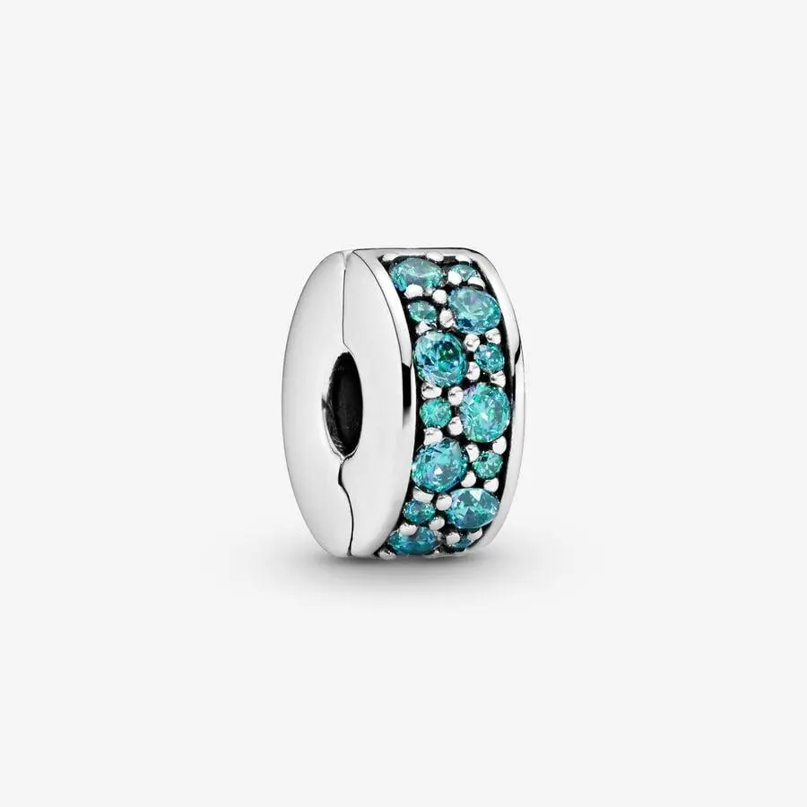 Charm de Clip Pavé Azul