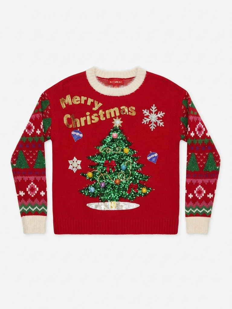 Merry Tree Sequin Knit
