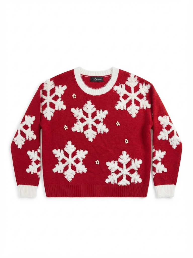 Fluffy Snowflake Knit
