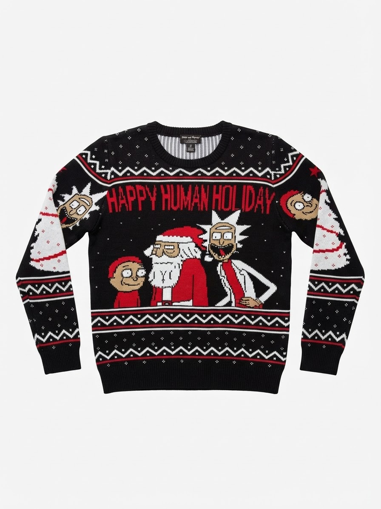 Rick and Morty Human Holiday Knit