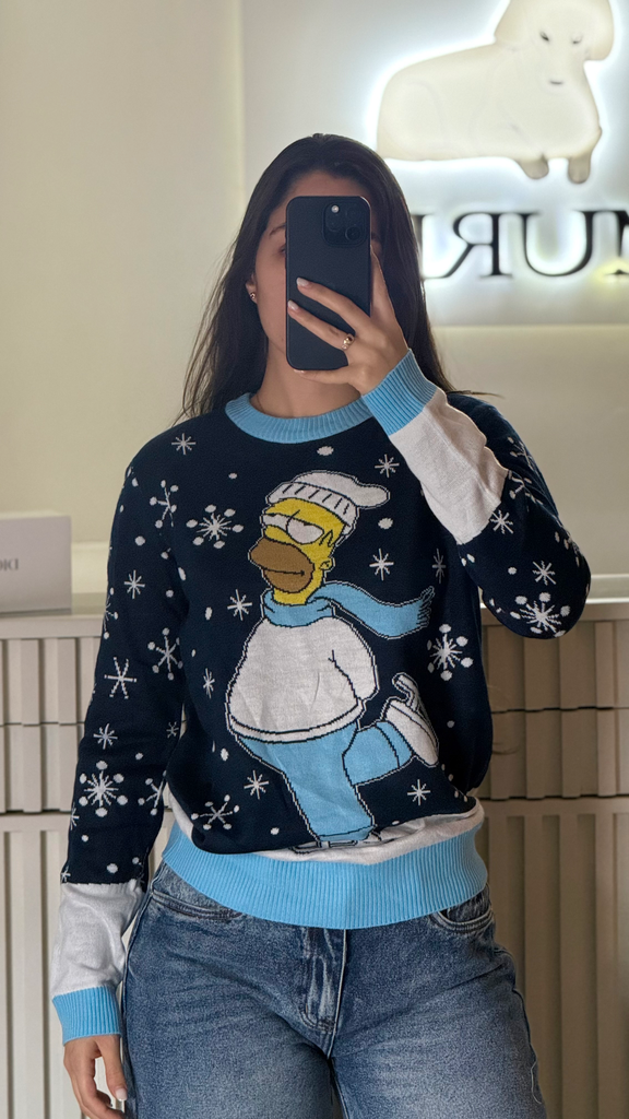 Homer Simpson Holiday Sweater Unisex