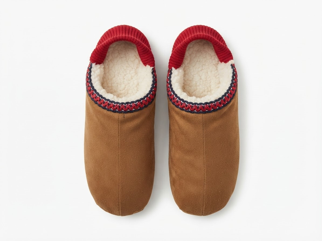 Nordic Trim Holiday Slippers