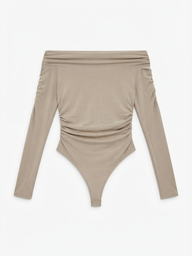 Steve Madden Off-The-Shoulder Ruched Bodysuit