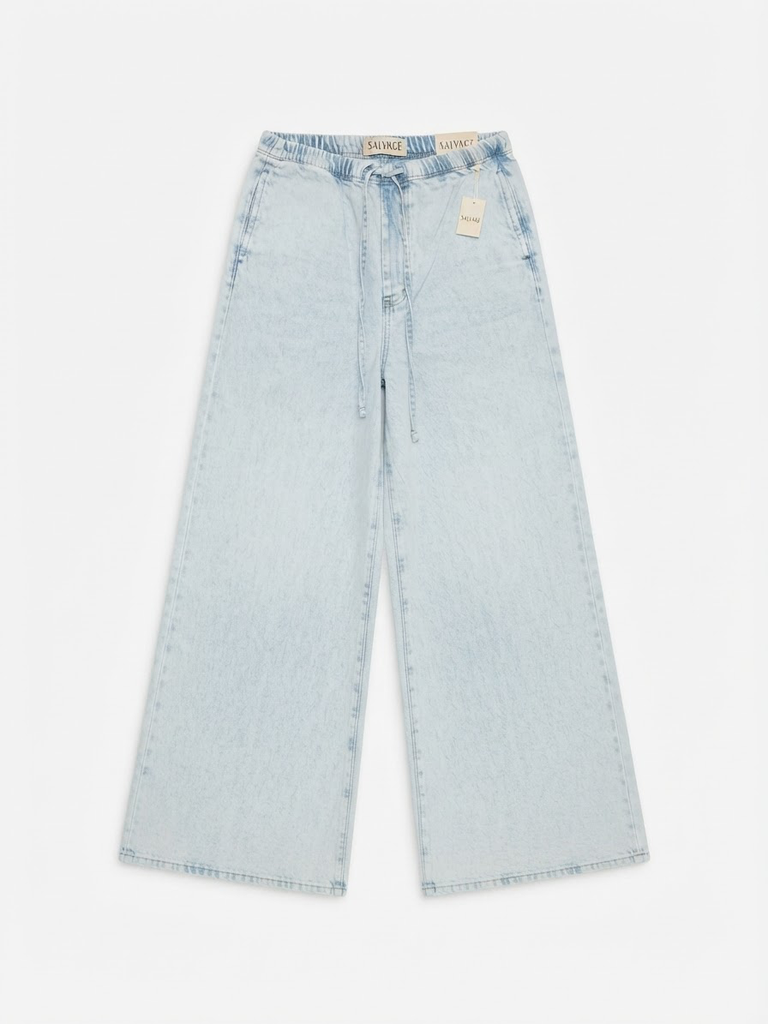Salvaje Palazzo Drawstring Jeans