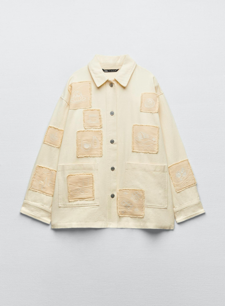 Sobrecamisa Parches Bordados