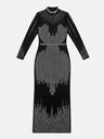 Black Rhinestone Maxi Dress